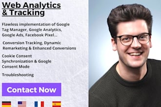 help you with everything related to web analytics and tracking