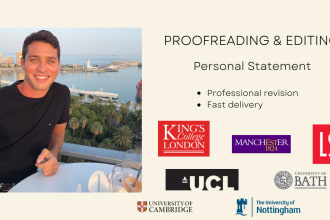 proofread and edit your personal statement or essay