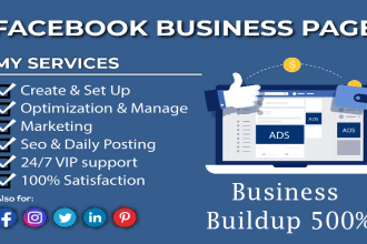 create and setup your facebook business page