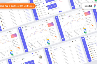 do dashboard ui ux design, web app, admin dashboard,dashboard ui design in figma