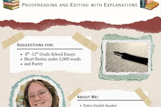 edit essays and prose while developing writing skills