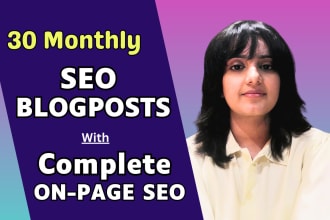 manually write monthly SEO articles