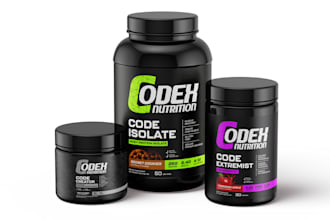 create supplement label design or product label design