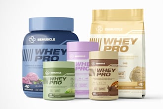 create supplement label design or product label design