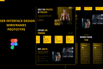 do your dashboard and website user interface design on figma