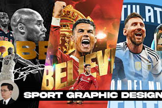 design professional sports graphics, flyer, and posters
