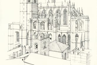 do pen and ink and coloring book illustrations