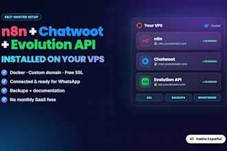 install n8n, chatwoot and evolution api on your vps
