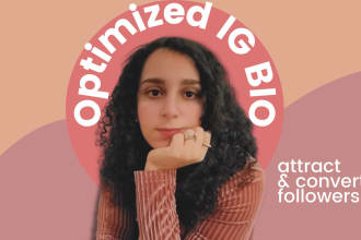 write an optimized instagram or linkedin or tiktok bio that converts