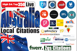 do top 350 australia local citations and directory submission for local SEO