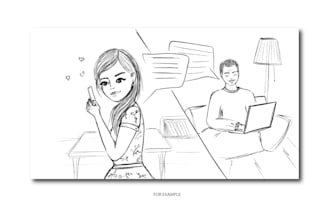 Top 10!  draw a cartoon style pencil drawing your story