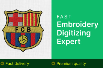do day embroidery digitizing in 30 minutes