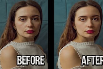 do adobe photoshop editing photo retouching, removing background, beauty, makeup