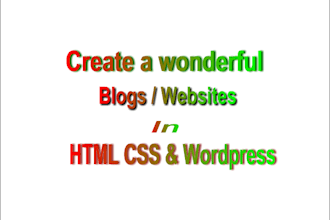 create website in html css and in wordpress