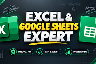 be your excel and google sheets expert