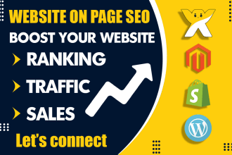 do an audit, onpage SEO and technical optimization for your website