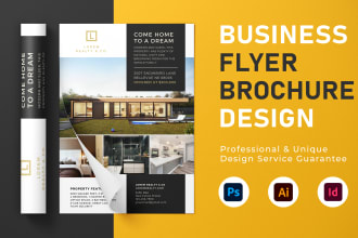 design business flyer, brochure, print design, marketing materials