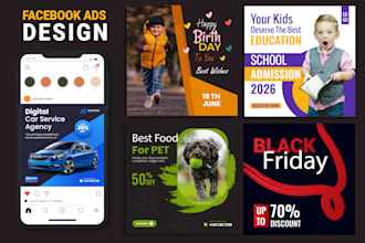 design facebook ads and social media template