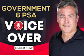provide authoritative government and psa voiceovers with my deep voice