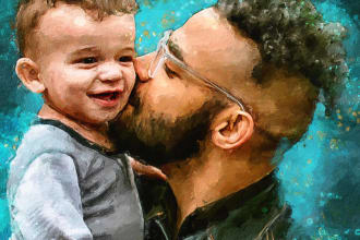 do self portrait oil painting with my style, best gift