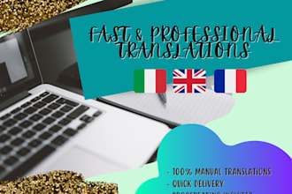 translate any text from english or french to italian