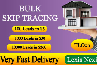 do real estate skip tracing, llc skip tracing in bulk using tloxp