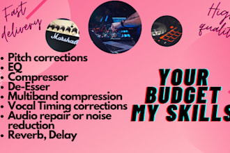 do music mixing, pop song mixing, rap vocal mixing