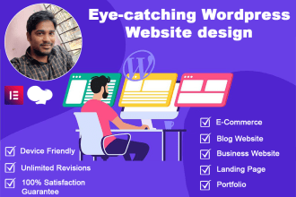 create eye catching wordpress website or wordpress blog site
