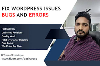 do wordpress bug fixing, troubleshooting, and fast error resolution services