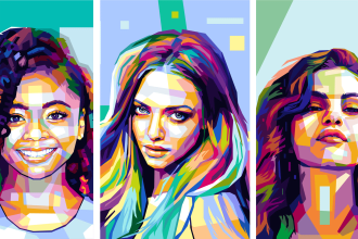 turn your photo into professional digital wpap pop art portrait