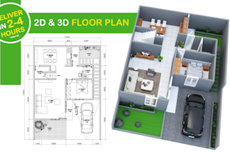 make 2d floor plan, 3d floor plan rendering
