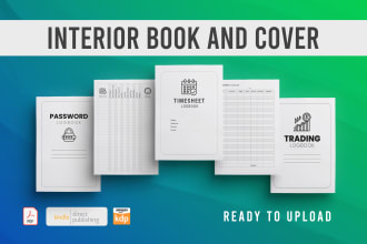 create custom low content interior book and cover for amazon KDP