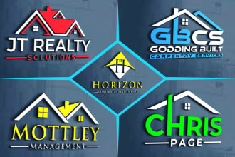 make unique property, construction and real estate logo