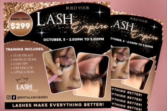 do price list flyer, lash, hair extension, salon, spa, nail,
