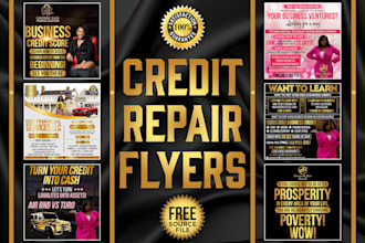 design an amazing beautiful credit repair flyer