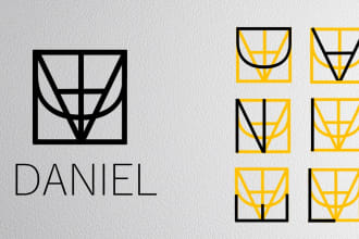 design modern, minimalist, geometric name logo