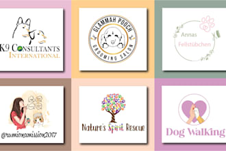 design professional dog logo pets portrait