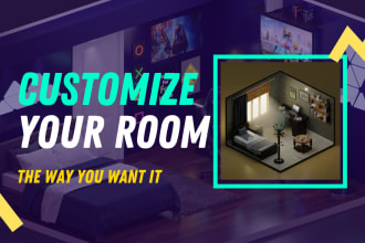 do any 3d isometric room design for you