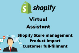 be VA for your shopify dropshipping store