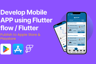 design, develop, customized mobile in flutterflow or flutter publish on store