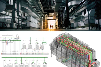 do complete hvac project with technical documentation, drawings and 3d model