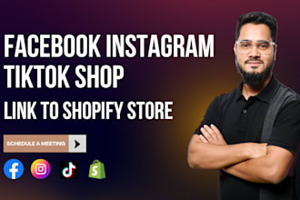 setup facebook instagram tiktok shop and link to shopify store