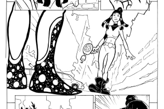 draw superhero action comic