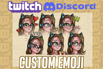 create custom emoji, emote, badge, etc for twitch or discord