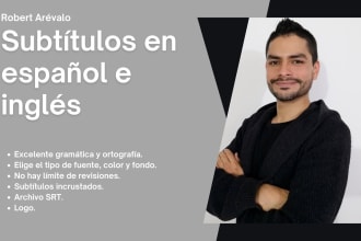 make english or spanish subtitles and captions