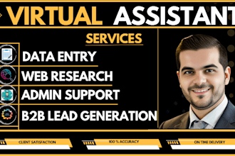 be your VA for data entry and web research