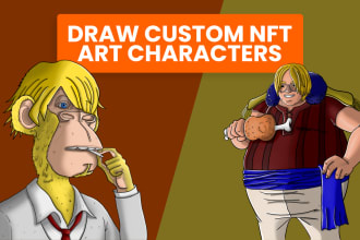 create professional nft artworks in my style