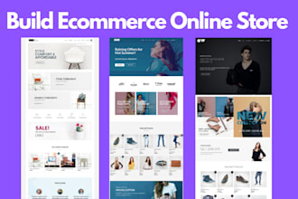 build ecommerce online store using woo commerce or shopify