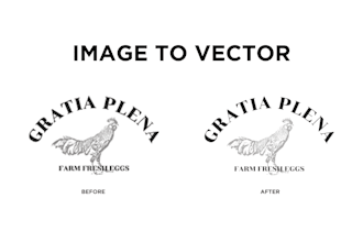 retrace your existing logo or sketch and make it a vector