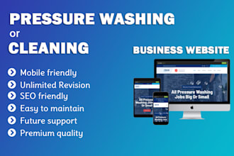 create pressure washing or cleaning company website
